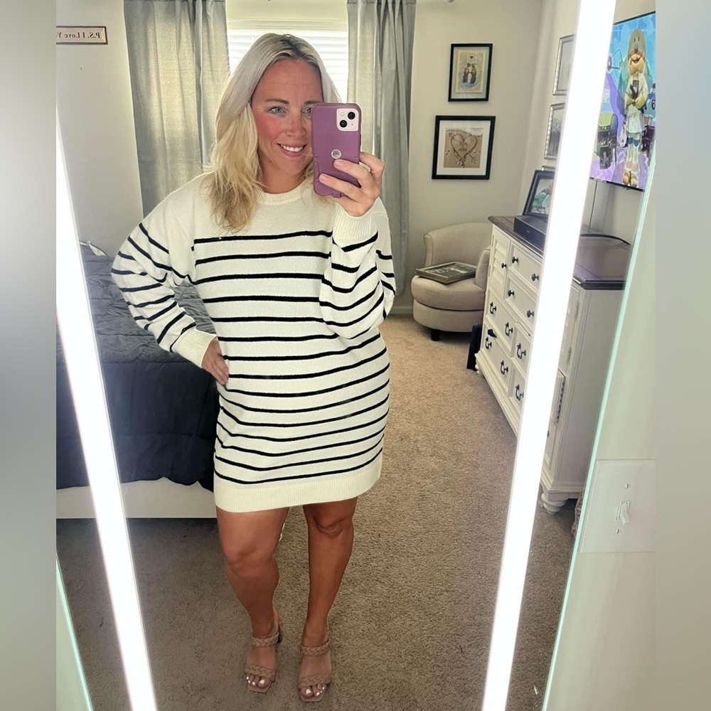 Beautiful Striped Sweater Dress!